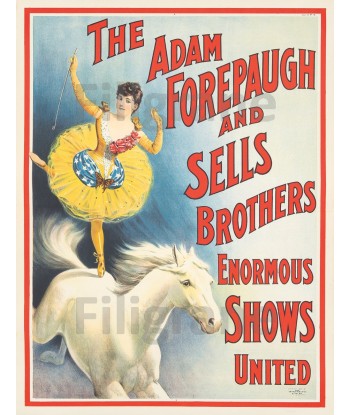 CIRQUE: The ADAM FOREPAUGH Réf159:POSTER/REPRODUCTION d1 AFFICHE VINTAGE Comparez plus de prix