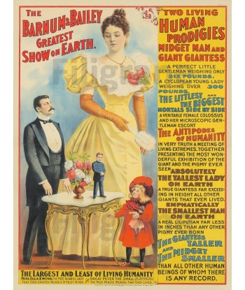 CIRQUE BARNUM BAILEY R267-POSTER/REPRODUCTION d1 AFFICHE VINTAGE basket pas cher