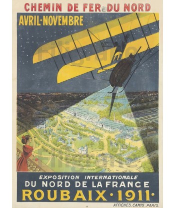 EXPO ROUBAIX 1911 Rf250-POSTER/REPRODUCTION d1 AFFICHE VINTAGE Venez découvrir notre 