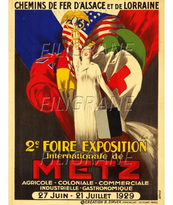 METZ FOIRE EXPO 1929 Rdqn-POSTER/REPRODUCTION d1 AFFICHE VINTAGE Profitez des Offres !