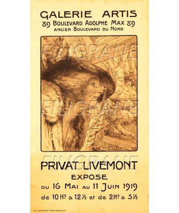 PRIVAT LIVEMONT EXPO 1919 Rypu-POSTER/REPRODUCTION d1 AFFICHE VINTAGE l'évolution des habitudes 