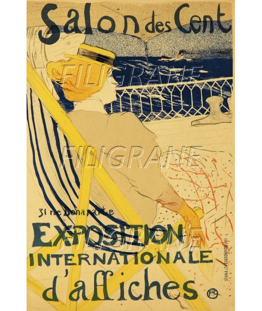 SALON des CENT EXPO Ridf-POSTER/REPRODUCTION d1 AFFICHE VINTAGE en ligne