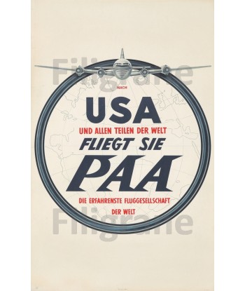 AVIATION PAA USA Rf121-POSTER/REPRODUCTION d1 AFFICHE VINTAGE pour bénéficier 