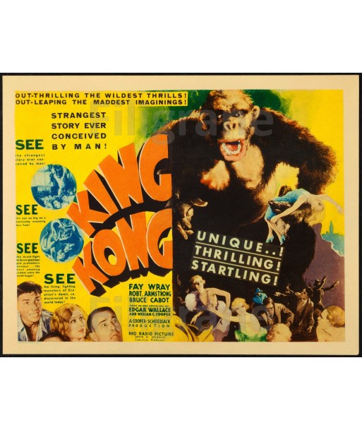 KING KONG FILM Ryit-POSTER/REPRODUCTION d1 AFFICHE VINTAGE de la marque