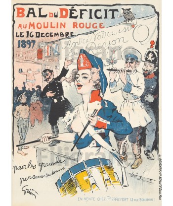 BAL du DéFICIT 1897 Ramb-POSTER/REPRODUCTION d1 AFFICHE VINTAGE pas cheres