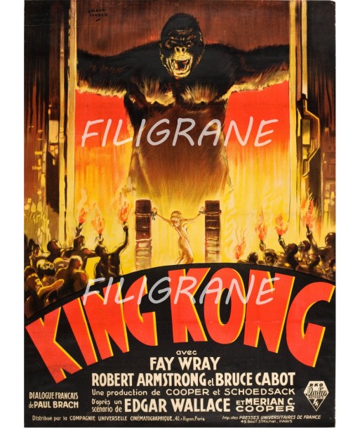 KING KONG FILM Rymp-POSTER/REPRODUCTION d1 AFFICHE VINTAGE shop