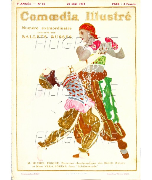 BALLETS RUSSES Rwlk-POSTER/REPRODUCTION d1 AFFICHE VINTAGE Le MVP de beaucoup