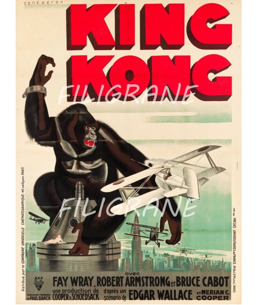 KING KONG FILM Rzfi-POSTER/REPRODUCTION d1 AFFICHE VINTAGE pas chere