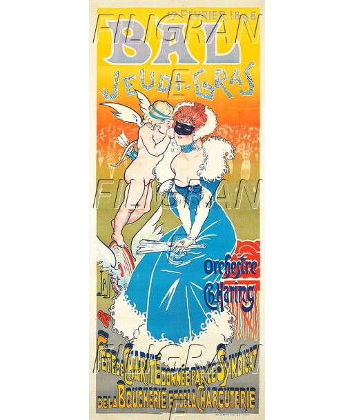 BAL SYNDICAT BOUCHERIE 1898 Rqwl-POSTER/REPRODUCTION d1 AFFICHE VINTAGE Découvrez la collection