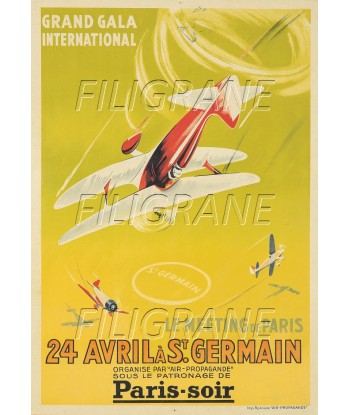 GALA AVIATION ST GERMAIN Rqrc-POSTER/REPRODUCTION d1 AFFICHE VINTAGE Véritable concentré