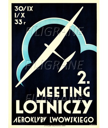 LOTNICZY MEETING AVIATION Rkzv-POSTER/REPRODUCTION d1 AFFICHE VINTAGE JUSQU'A -70%! 