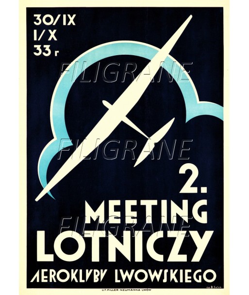 LOTNICZY MEETING AVIATION Rkzv-POSTER/REPRODUCTION d1 AFFICHE VINTAGE JUSQU'A -70%! 