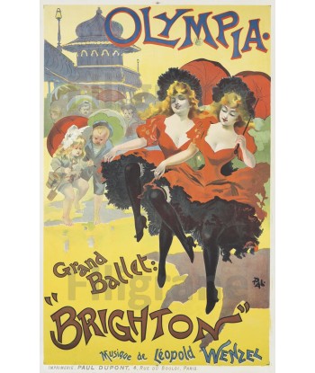 OLYMPIA BALLET BRIGHTON Rxdq-POSTER/REPRODUCTION d1 AFFICHE VINTAGE rembourrage situé sous