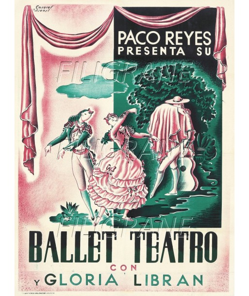 PACO REYES BALLET TEATRO Rvql-POSTER/REPRODUCTION d1 AFFICHE VINTAGE Amélioration de cerveau avec