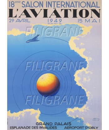 SALON AVIATION PARIS 1949 Rrwa-POSTER/REPRODUCTION d1 AFFICHE VINTAGE la livraison gratuite