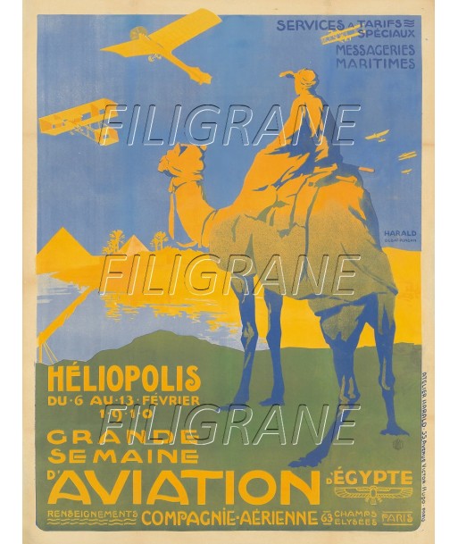 SEMAINE AVIATION 1910 Rqbx-POSTER/REPRODUCTION d1 AFFICHE VINTAGE prix pour 