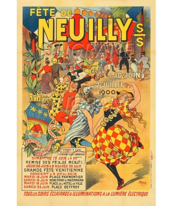 FêTE de NEUILLY 1900 Rddq-POSTER/REPRODUCTION d1 AFFICHE VINTAGE JUSQU'A -70%! 