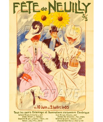 FêTE de NEUILLY 1905 Rlof-POSTER/REPRODUCTION d1 AFFICHE VINTAGE france