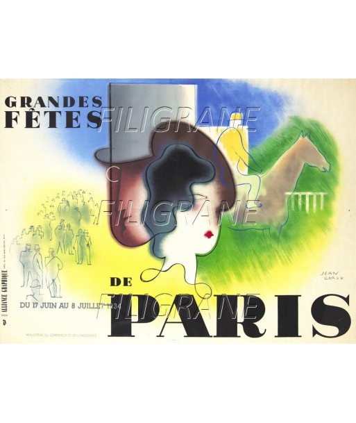 FêTES de PARIS 1934 Rkgd-POSTER/REPRODUCTION d1 AFFICHE VINTAGE prix