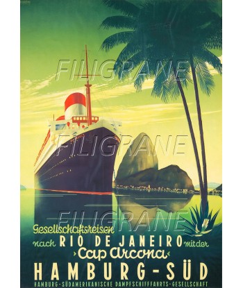 CAP ARCONA PAQUEBOT Rzay-POSTER/REPRODUCTION d1 AFFICHE VINTAGE Toutes les collections ici