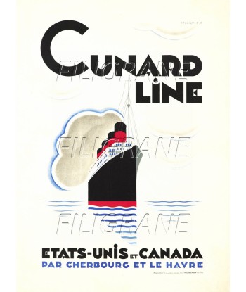 CUNARD LINE PAQUEBOT Ryfm-POSTER/REPRODUCTION d1 AFFICHE VINTAGE acheter en ligne