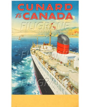 CUNARD to CANADA PAQUEBOT Rara-POSTER/REPRODUCTION d1 AFFICHE VINTAGE Les êtres humains sont 