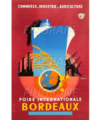 FOIRE BORDEAUX PAQUEBOT Rean-POSTER/REPRODUCTION d1 AFFICHE VINTAGE est présent 