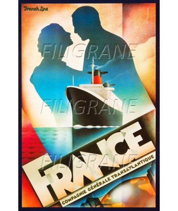 LE FRANCE PAQUEBOT Razj-POSTER/REPRODUCTION d1 AFFICHE VINTAGE ouvre sa boutique