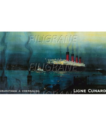 MAURETANIA PAQUEBOT Rvtt-POSTER/REPRODUCTION d1 AFFICHE VINTAGE chez Cornerstreet bien 