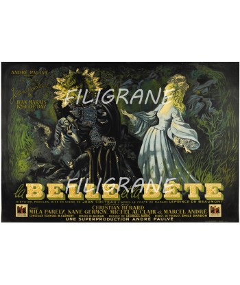 LA BELLE et la BêTE FILM Rfbh-POSTER/REPRODUCTION d1 AFFICHE VINTAGE prix