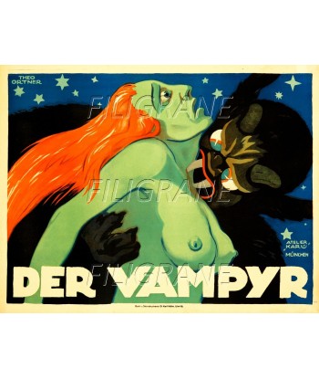 DER VAMPYR FILM Ryia-POSTER/REPRODUCTION d1 AFFICHE VINTAGE Livraison rapide