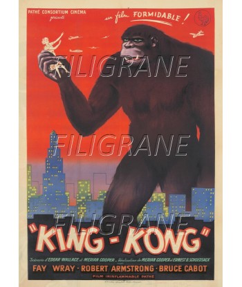 KING KONG FILM Rdza-POSTER/REPRODUCTION d1 AFFICHE VINTAGE français