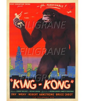 KING KONG FILM Rqsx-POSTER/REPRODUCTION d1 AFFICHE VINTAGE en stock