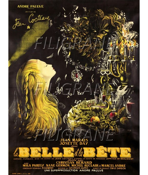 la BELLE et la BÊTE FILM Rpkb-POSTER/REPRODUCTION d1 AFFICHE VINTAGE Découvrez la collection