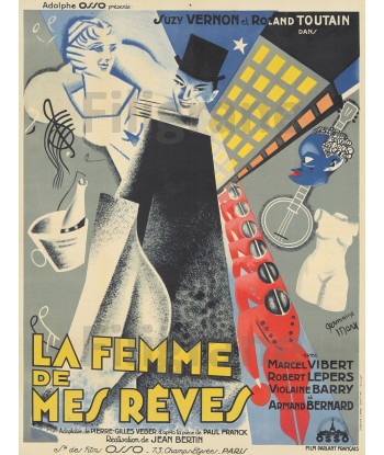 LA FEMME de mes RêVES FILM Rtzm-POSTER/REPRODUCTION d1 AFFICHE VINTAGE Par le système avancé 