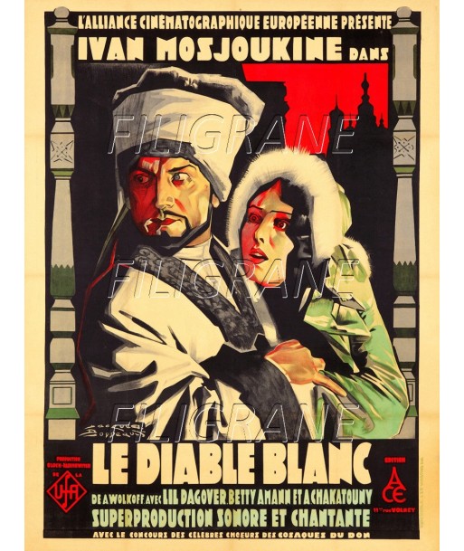 LE DIABLE BLANC FILM Rqaa-POSTER/REPRODUCTION d1 AFFICHE VINTAGE brillant des détails fins