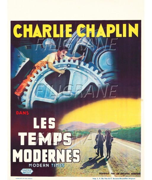 LES TEMPS MODERNES FILM Ruci-POSTER/REPRODUCTION d1 AFFICHE VINTAGE brillant des détails fins