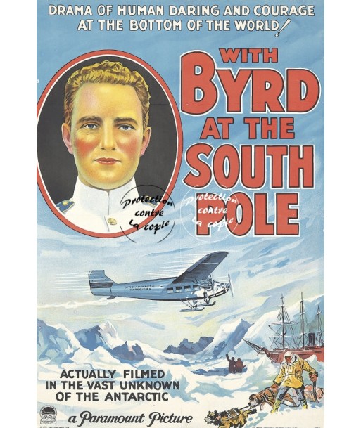 SOUTH POLE FILM Rf52-POSTER/REPRODUCTION d1 AFFICHE VINTAGE d'Europe débarque