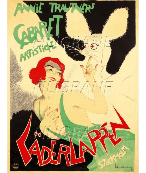 Annie TRAUTNERS CABARET Rdud-POSTER/REPRODUCTION d1 AFFICHE VINTAGE des créatures d'habitude