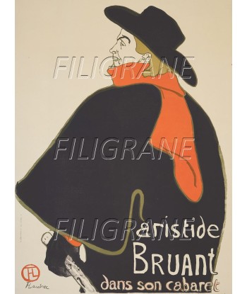 ARISTIDE BRUANT CABARET Rfaq-POSTER/REPRODUCTION d1 AFFICHE VINTAGE rembourrage situé sous