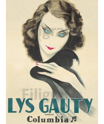 CHANTEUSE LYS GAUTY Rf91-POSTER/REPRODUCTION d1 AFFICHE VINTAGE pas chere