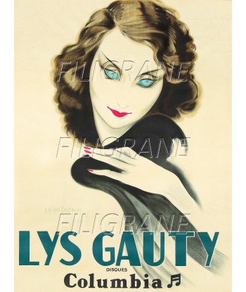 LYS GAUTY CHANTEUSE Rljk-POSTER/REPRODUCTION d1 AFFICHE VINTAGE est présent 