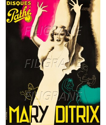 Mary DITRIX CHANTEUSE Riqk-POSTER/REPRODUCTION d1 AFFICHE VINTAGE de votre