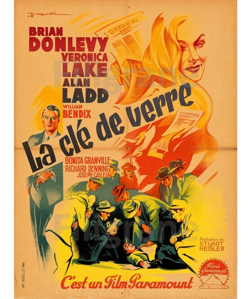 LA Clé DE VERRE FILM Rkcb-POSTER/REPRODUCTION d1 AFFICHE VINTAGE hantent personnes