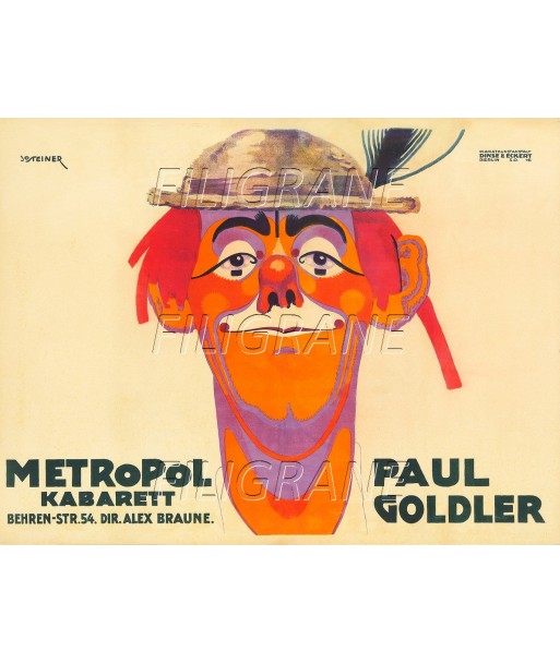 METROPOL CABARET P. GOLDLER Rnup-POSTER/REPRODUCTION d1 AFFICHE VINTAGE Comparez plus de prix