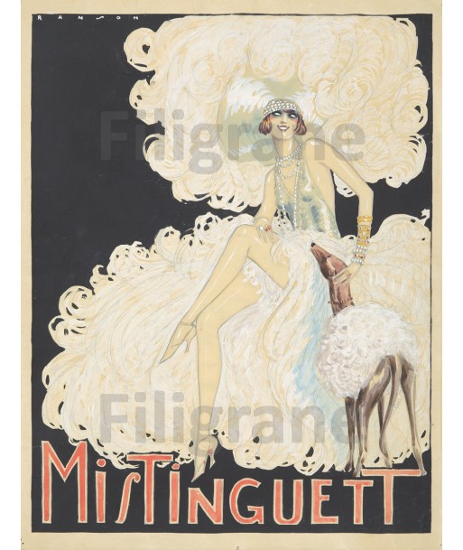 MISTINGUETT CABARET Rspd-POSTER/REPRODUCTION d1 AFFICHE VINTAGE la livraison gratuite