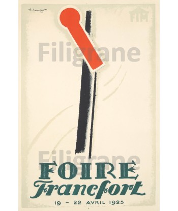 PUBLICITé: 1925 FOIRE de FRANCFORT:POSTER/REPRODUCTION d1AFFICHE VINTAGE ou a consommer sur place