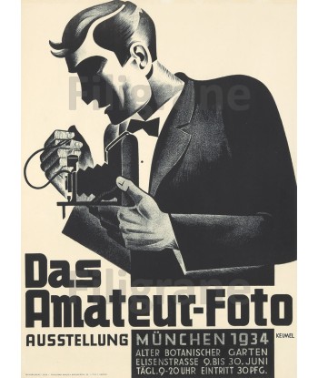 PUBLICITé: 1934 DAS AMATEUR FOTO:POSTER/REPRODUCTION d1 AFFICHE VINTAGE de France