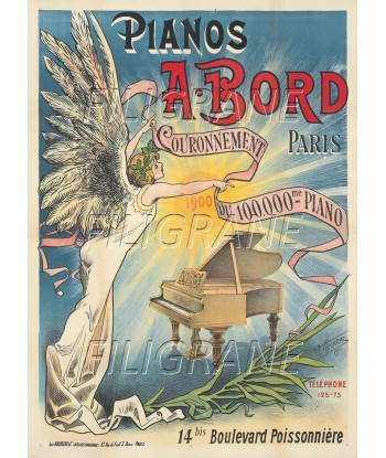 PUB A. BORD PIANOS Rpgu-POSTER/REPRODUCTION d1 AFFICHE VINTAGE 50-70% off 