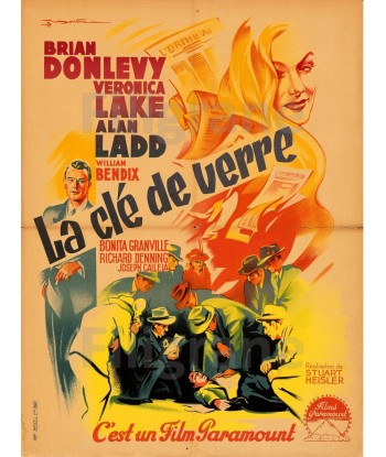 LA Clé de VERRE FILM Rogy-POSTER/REPRODUCTION d1 AFFICHE VINTAGE Par le système avancé 